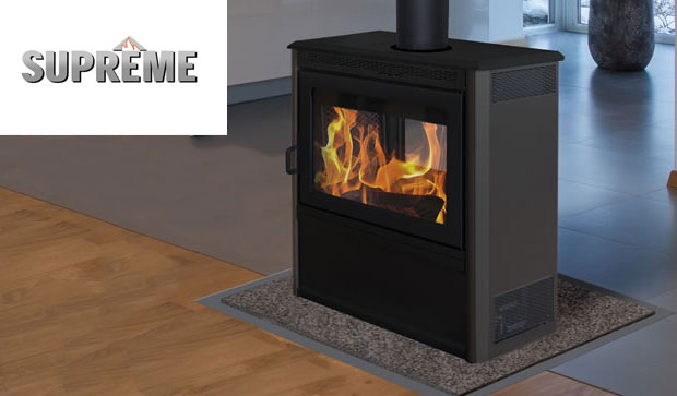 Stainless Steel See-Through Stove with Built-In Thermostat